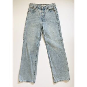 Denim Forum Aritzia Light Wash Farrah Hi-Rise Wide Leg Jeans